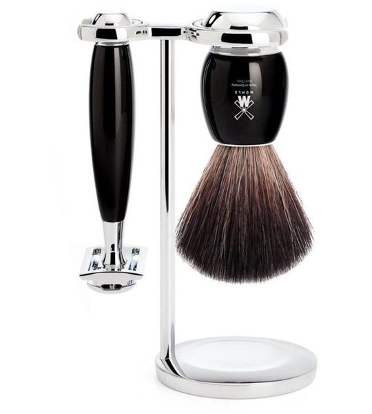 Scheerset Vivo 3-delig - Zwart - Saf.Razor