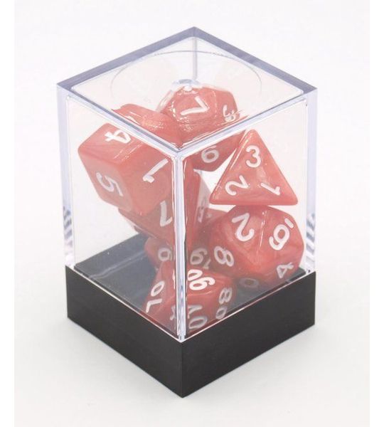 HOT Games Dobbelstenen Rood Parelmoer 7 set Brick