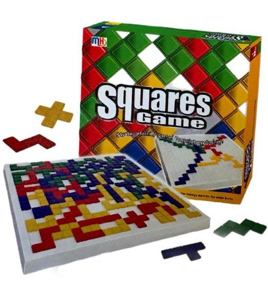 Squares Game strategisch Blokus spel breinbreker 2-4 spelers mind games TETRIS