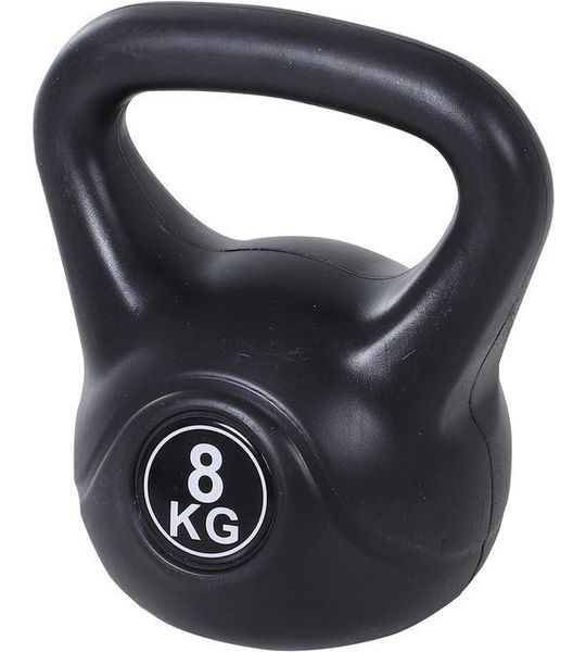HOMCOM-Kettlebell-Kunststoff, Sand-22L x 17B x 24H cm-Schwarz