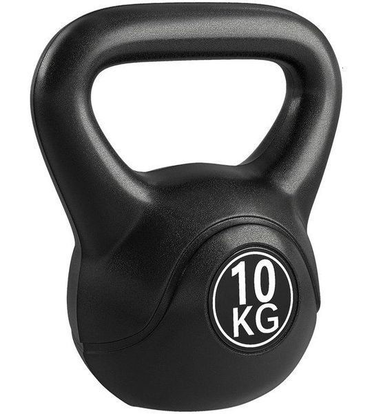 Kettlebell 10 kg – Gewicht Bal Halter Gevuld met Zand – Zwart