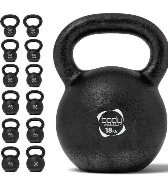 Body Revolution Gietijzeren Kettlebell 18kg – Krachttraining