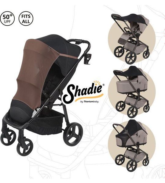Zonnescherm Buggy &amp; Kinderwagen Titanium Baby Shadie Bruin