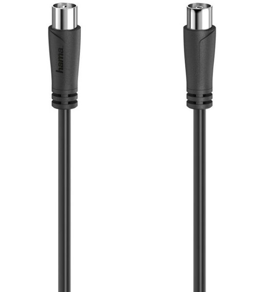 Hama Antennekabel, coax-stekker - coax-koppeling, 3,0 m, 90 dB, zwart TV accessoire