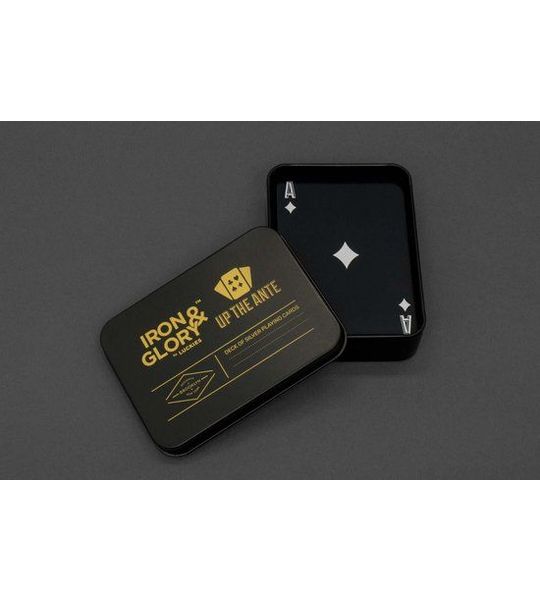 Iron & Glory Up the Ante Deck of Playing Cards - Silver