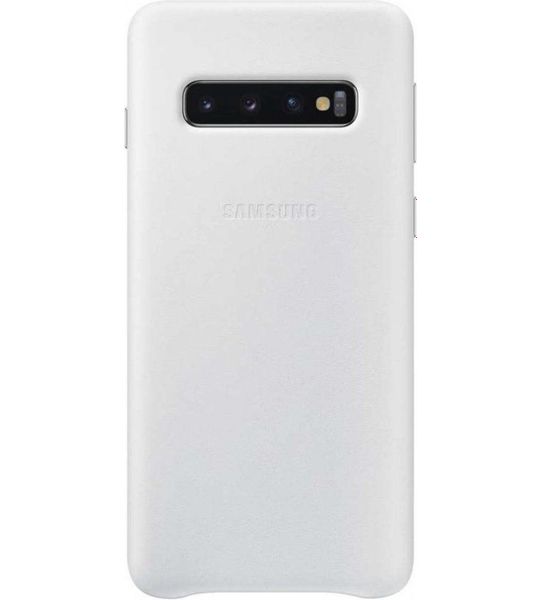 Samsung Galaxy S10 Leather Cover Wit