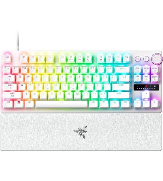 Razer Huntsman V3 Pro Tenkeyless Keyboard 8khz - White Ed. Us Layout Bedraad Gamingtoetsenbord Wit