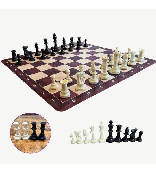 Premium Schaakset – Opvouwbare Mat 50x50 cm – Verzwaarde Stukken