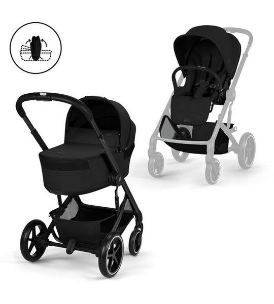 Kinderwagen Cybex Balios S Lux Moon Black/Black incl. Foldable Carrycot