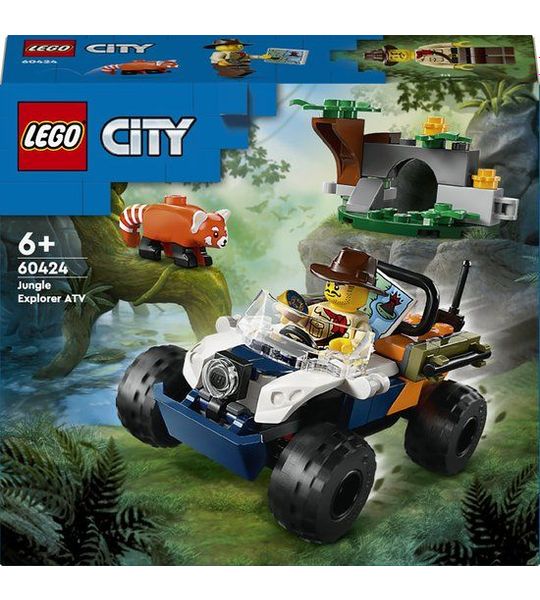 LEGO City Jungleonderzoekers: rode panda-missie met terreinwagen 60424