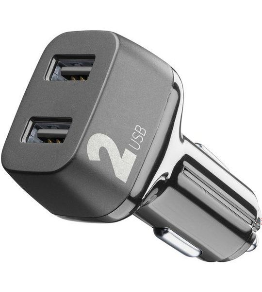 Cellularline Cellular-line Car Charger Multipower 2 Usb 18w Zwart