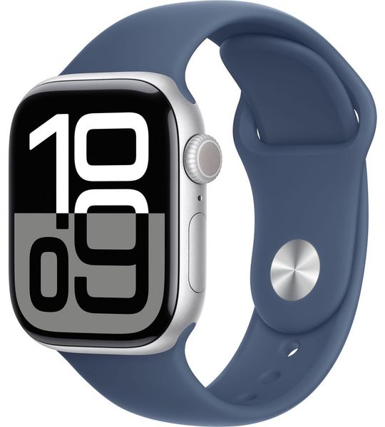 Apple Watch Series 10 42mm Zilver Sportband M/L
