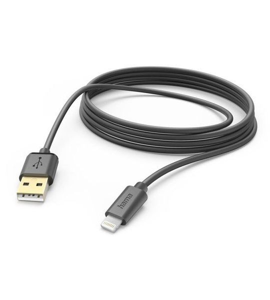 Hama 201582 Usb-kabel Usb-a Naar Lightning 3m Zwart