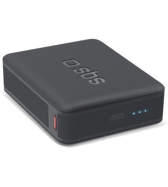 Sbs Mobile 1xusb-a & 1xusb-c 10000mah 20w Compact Powerbank Zwart