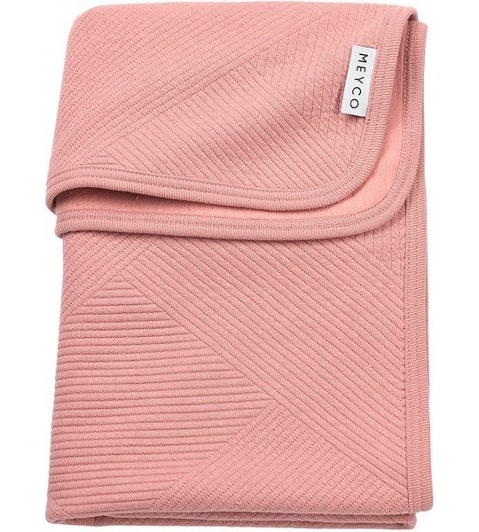 Deken Wieg Meyco Jaquard Pure Flannel Rose