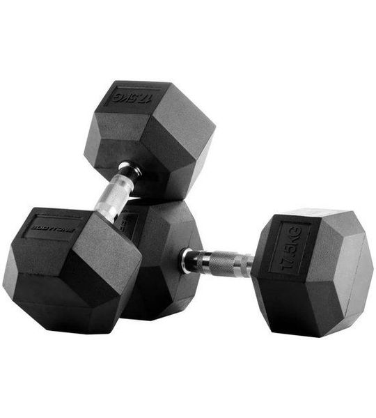Bodytone Hex Dumbbells 17.5kg Zilver 17.5 kg