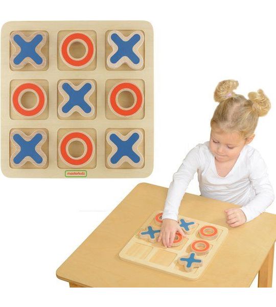 Masterkidz Tic-tac-toe Wooden Game For Kids Logical Puzzle - UNI