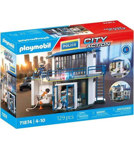 PLAYMOBIL Action Heroes: Politiebureau met Onderzoekskamer - 71874