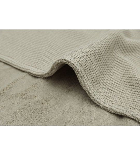 Deken Wieg Jollein Basic Knit Olive Green/ Fleece