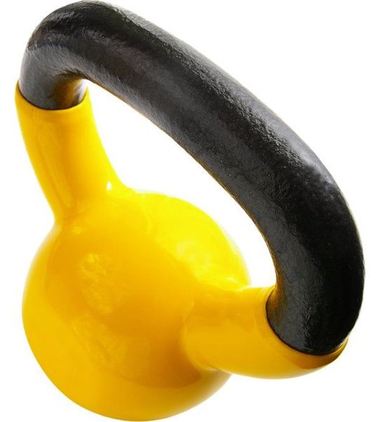 Toorx Kettlebell - Kettlebell - Gietijzer - 6 kg - Incl. Vinyl Coating - Geel