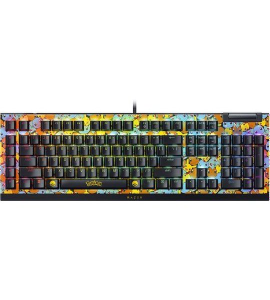 Razer Blackwidow V4 X (green Switch) - pokémon kanto starters Ed. - Us Layout Bedraad Gamingtoetsenbord Zwart / Pokemon Kanto