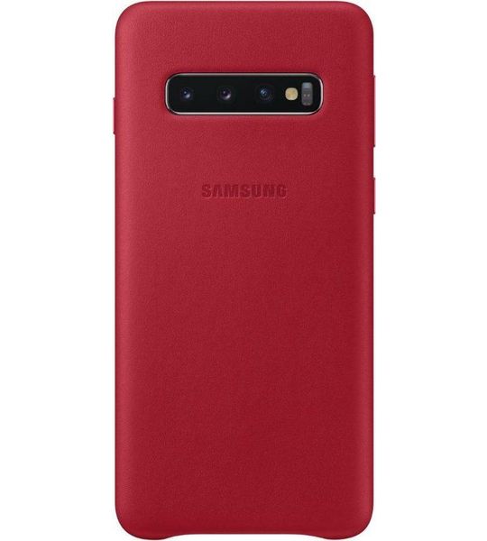 Samsung Galaxy S10 Leather Cover Rood