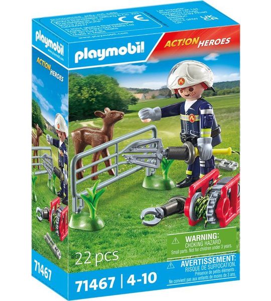 PLAYMOBIL Action Heroes Dierenbescherming brandweer - 71467