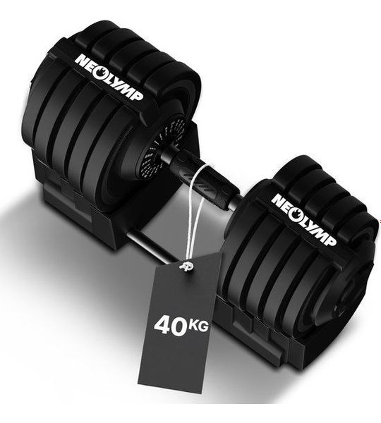 Verstelbare Dumbbell 40kg – 12 Gewichtsniveaus met Draaigreep – Dumbbell