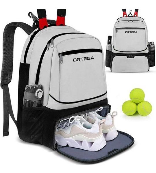 Tennistas - Tennisrugzak - Tenniszak - Tennis rugzak - Grijs