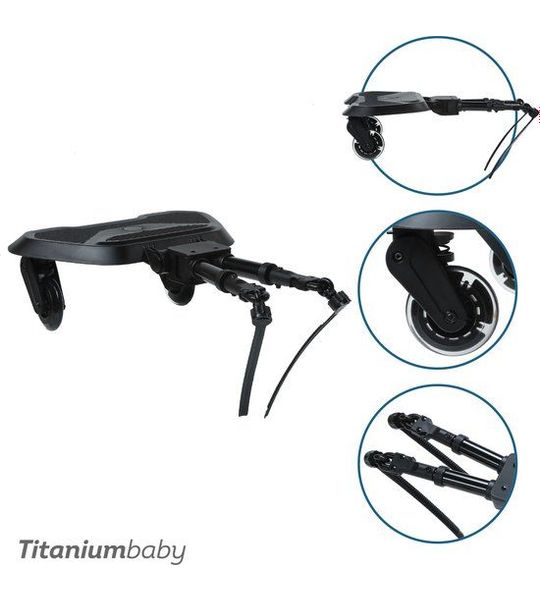 Meerijdplankje Titanium Baby Smart Joy2Ride All Black