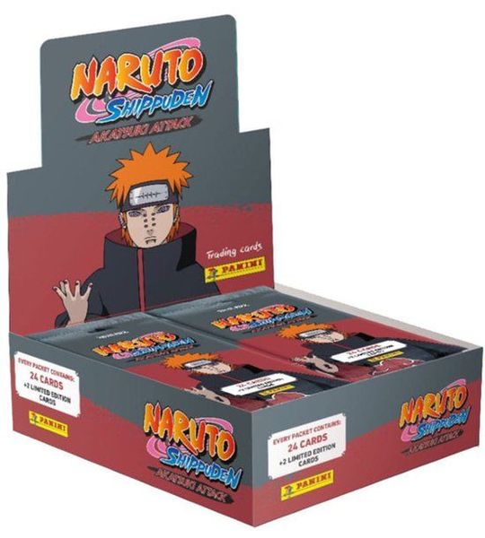 Naruto Shippuden Akatsuki Attack Trading Cards Fat Packs Display (10)