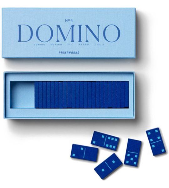Printworks Spel Classic - Domino - Blauw