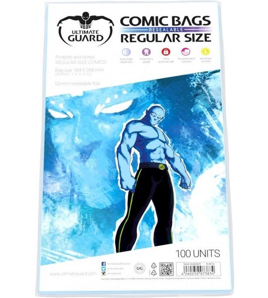 Ultimate Guard Comic Bags Resealable Regular Size (100x) [UGD020019]