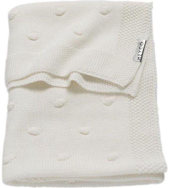 Deken Wieg Meyco Knots Offwhite