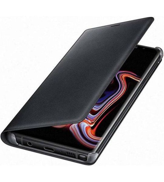 Samsung Galaxy Note9 Leather Wallet Cover Zwart