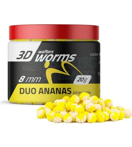 MatchPro 3D Worms Duo Wafters 8mm 20gr - Smaak : Chocolat Orange