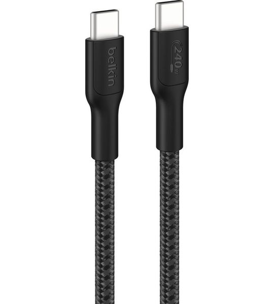 Belkin 240w Usb‑c Naar Oplaadkabel – Gevlochten Pcr (usb 2.0 1m Zwart)