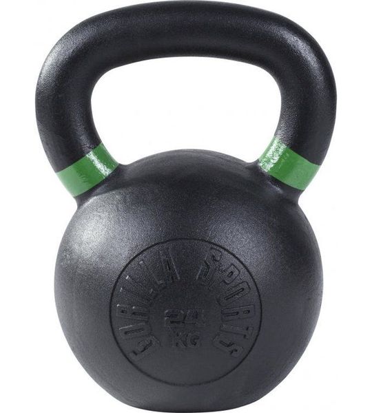 Gorilla Sports Kettlebell - 24 kg - Gietijzer - Olympisch - Zwart