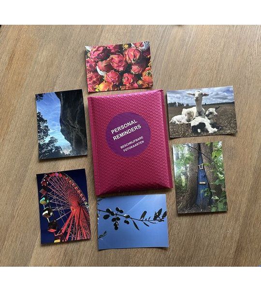 Coachkaarten, Personal Reminders XL, (roze), Beschrijfbare XL fotokaarten