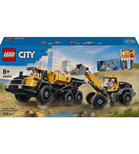 LEGO City Kiepwagen en Voorlader Voertuig Speelgoed voor Kinderen 60494