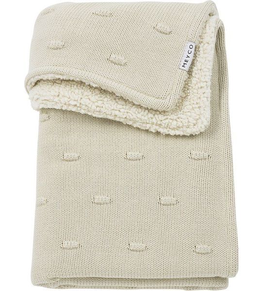 Deken Ledikant Meyco Knots Teddy Soft Sand 75x100