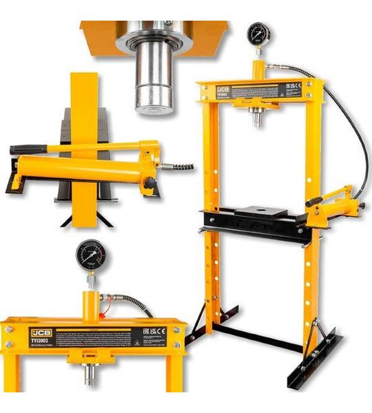 JCB - Serie - Hydraulische Vloerpers - 12 Ton - Manometer