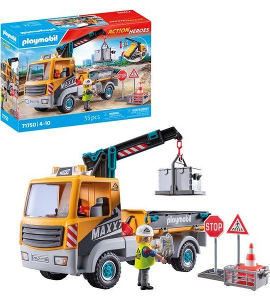 PLAYMOBIL® Bouw vrachtwagen met kraan - P-71750