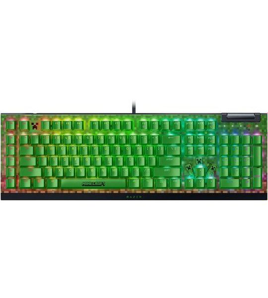 Razer Blackwidow V4 X Mechanical Gaming Keyboard (green Switch) - Minecraft Edition Us Qwerty Layout Bedraad Gamingtoetsenbord