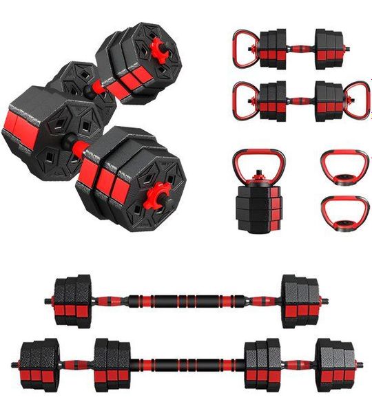 Benchdumbbell Barbell Kettlebell Set 44LB Adjustable Free Weights Home Gym