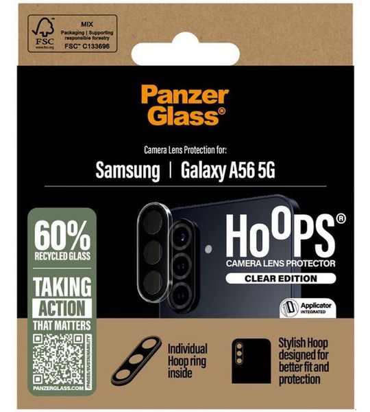 PanzerGlass Hoops Lensprotector Voor Samsung Galaxy A56 Transparant