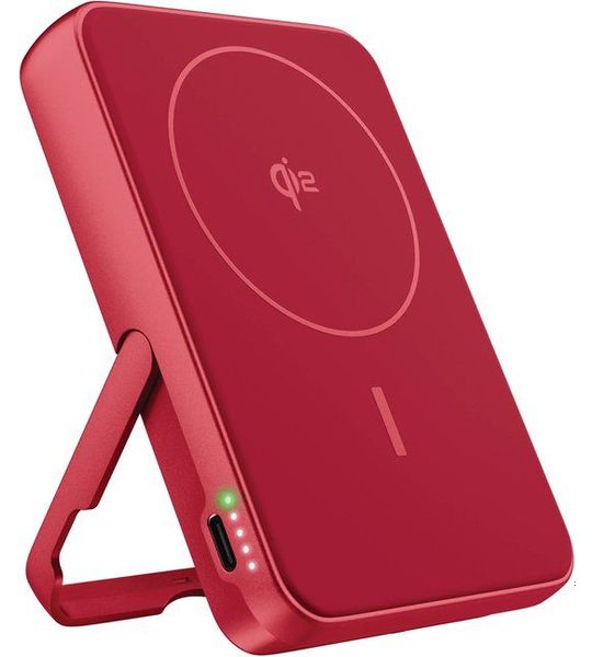 Fresh 'n Rebel Magnet Wireless Powerbank 10000 Mah Qi2 15w - Berry Red Rood