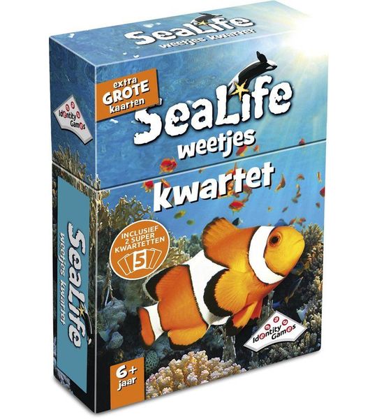 Sealife Weetjeskwartet - Kaartspel - Boordevol leuke feitjes over zeedieren