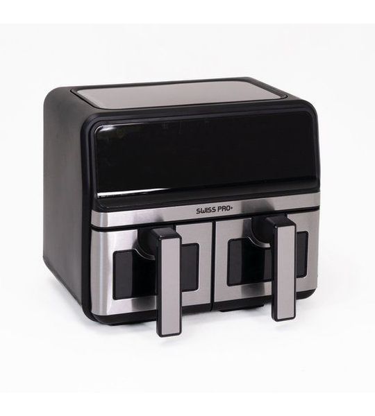 Swiss Pro+ SPAF8L2G - Dubbele Airfryer - 8L - 2400W - Dual Zone Technologie
