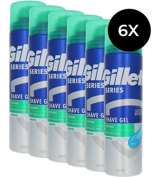 3x200ml Gillette Series Scheergel Sensitive 3-Pack